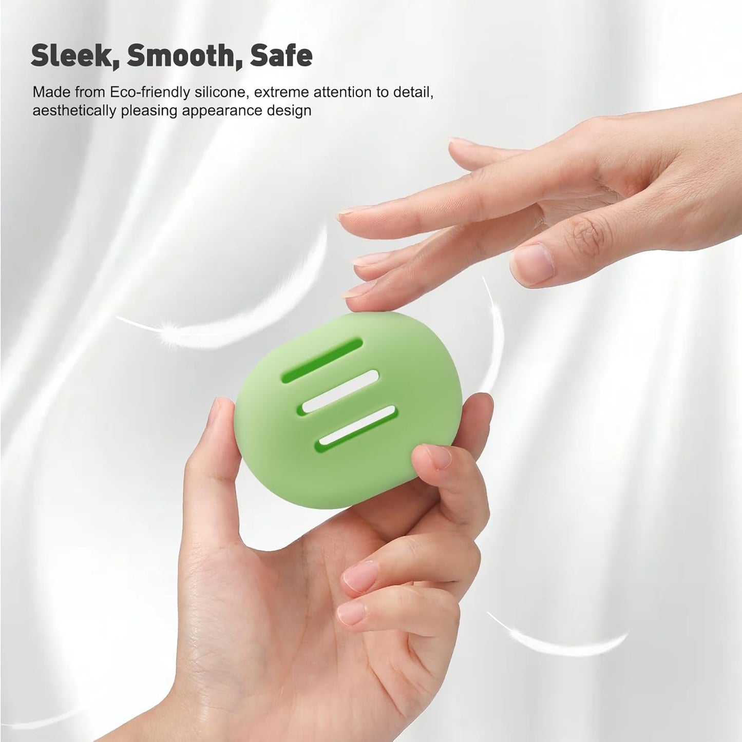 Breathable Silicone Makeup Sponge Case - Travel Beauty Blender Holder for Foundation Puff (Grass Green)