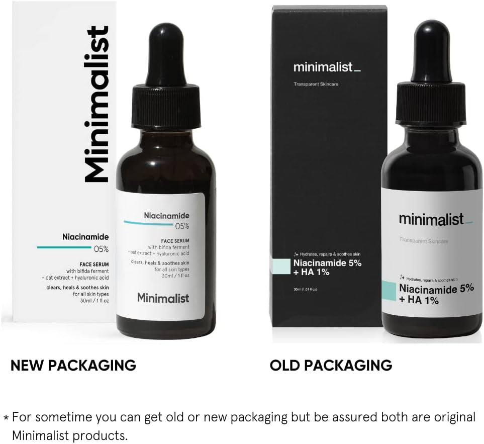 Niacinamide Serum 5% for Face with Hyaluronic Acid - Hydrates & Repairs Skin Barrier 1 Fl Oz / 30 ml