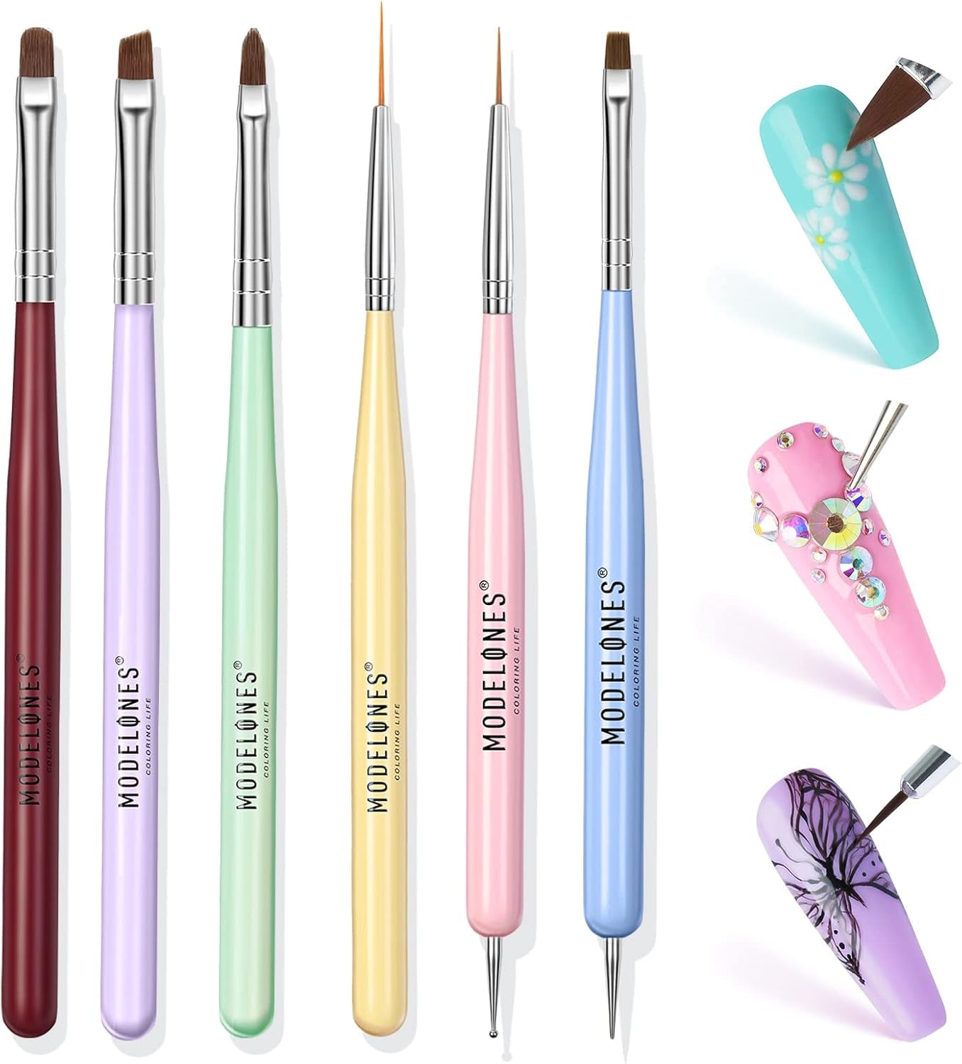 Nail Art Brushes Set - Nail Art Design Pen Painting Tools, Nail Extension Gel Brush, Gel Polish Manicure