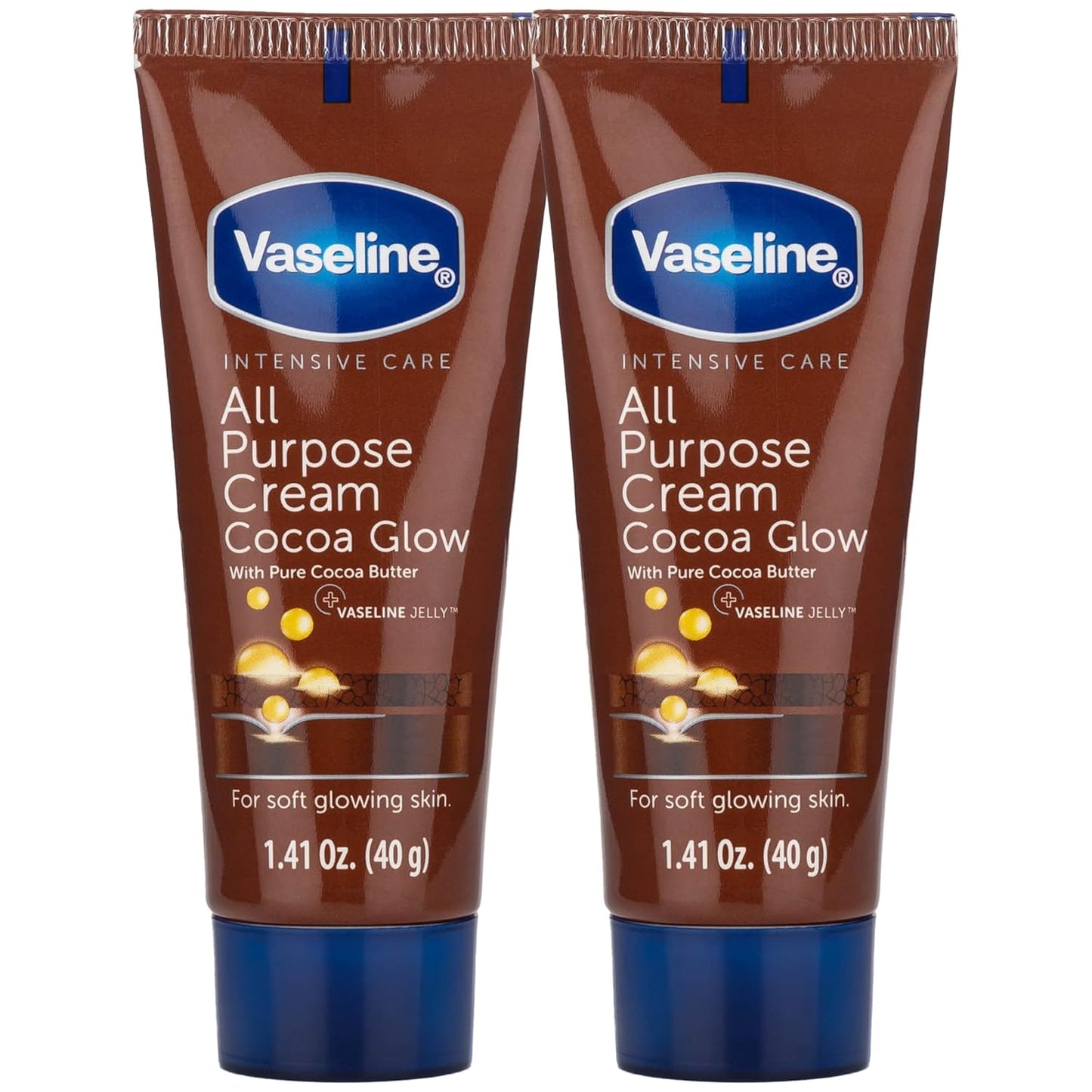 Travel Size Cocoa Cream Glow Hand Body Lotion for Dry Skin | 2-Pack, 1.41 Oz