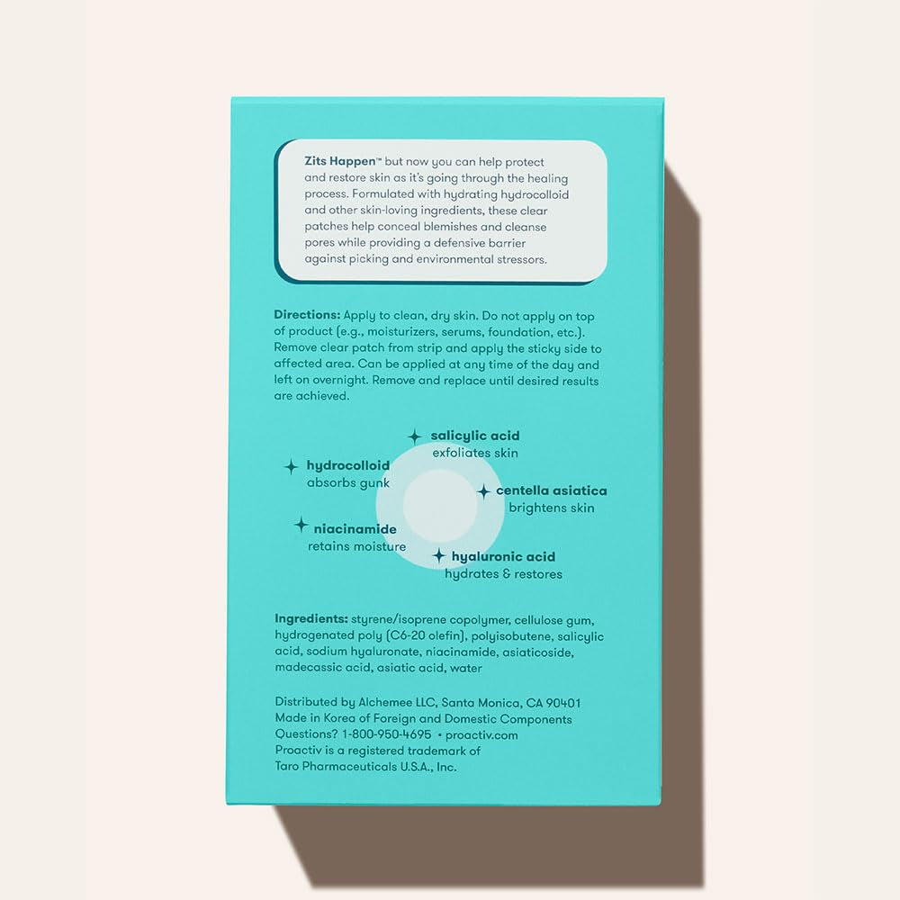 Zits Happen® Hydrocolloid Acne Patches- Pimple Patches for Face and Back Acne with Pore Cleansing Salicylic Acid- 30 Count