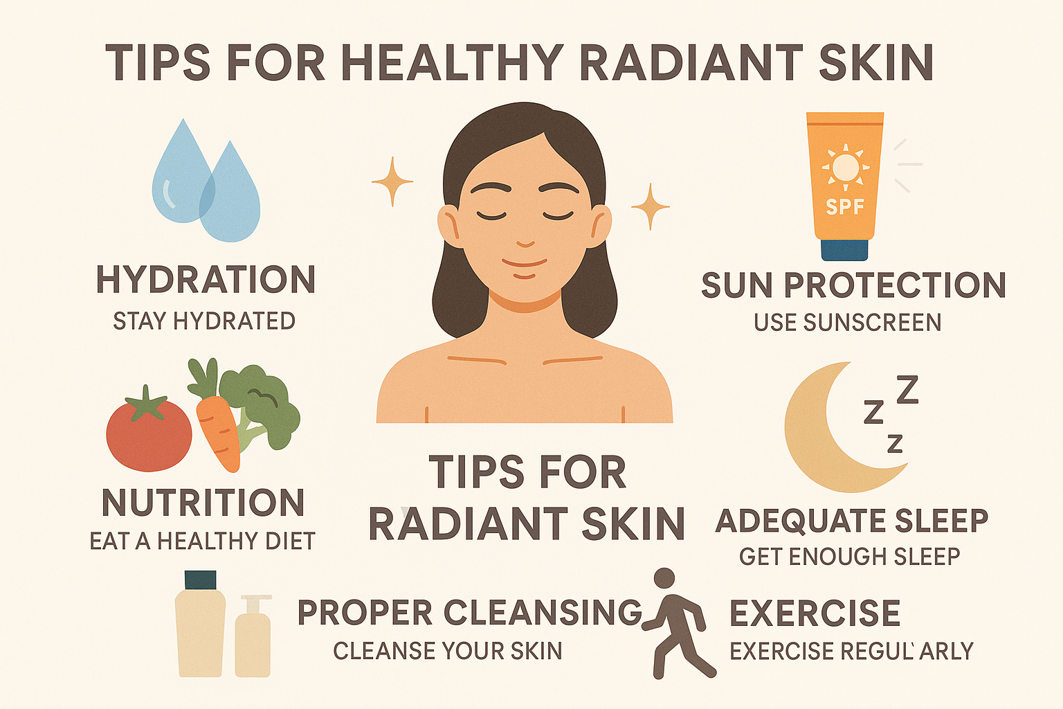 TIPS FOR HEALTHY RADIANT SKIN
