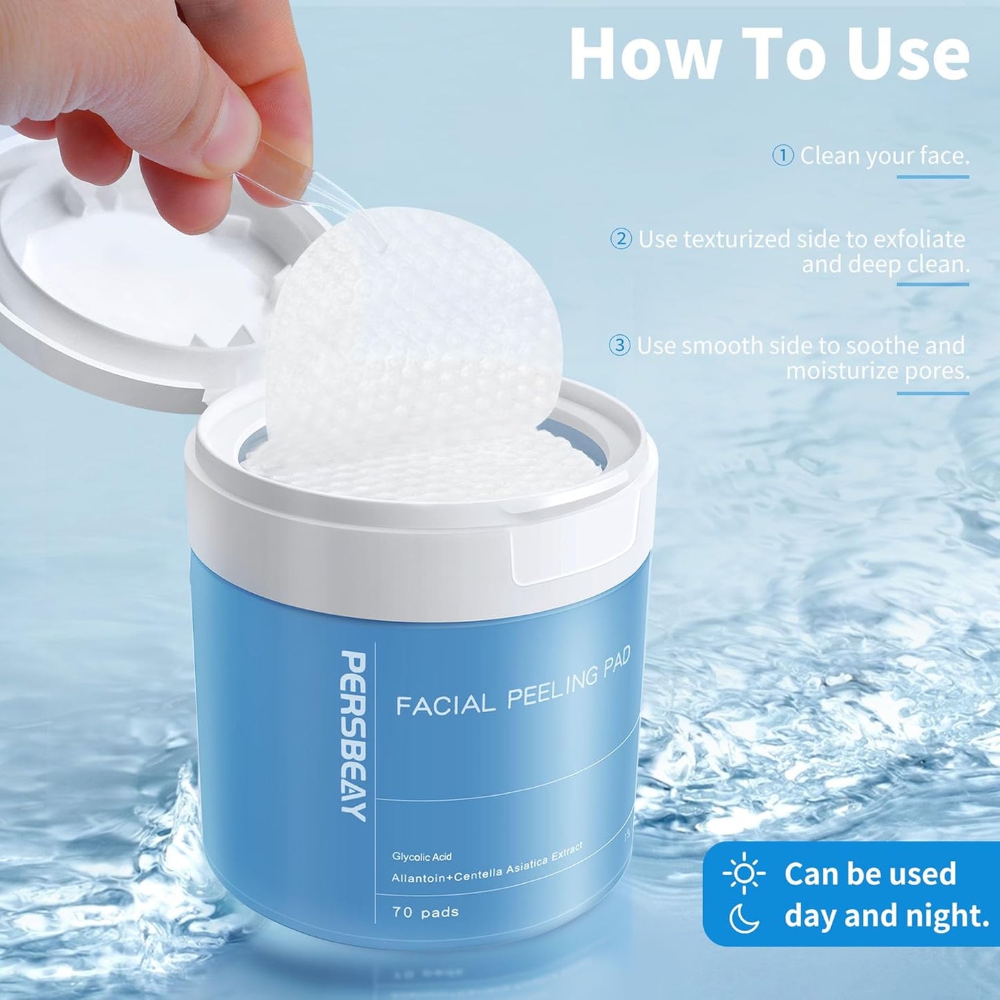 Glycolic Acid Exfoliating Toner Pads with Salicylic Acid & Vitamin B3