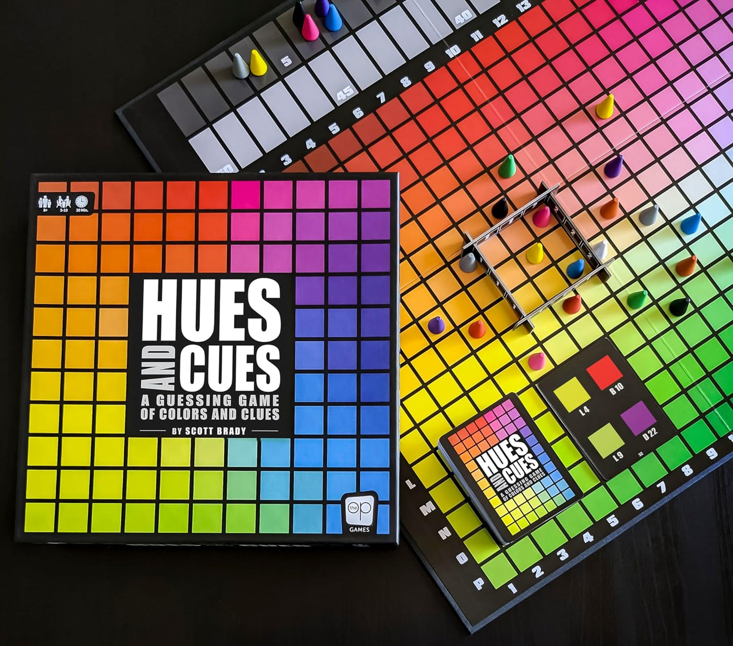 HUES and CUES Color Guessing Board Game Family Party Challenging Game  