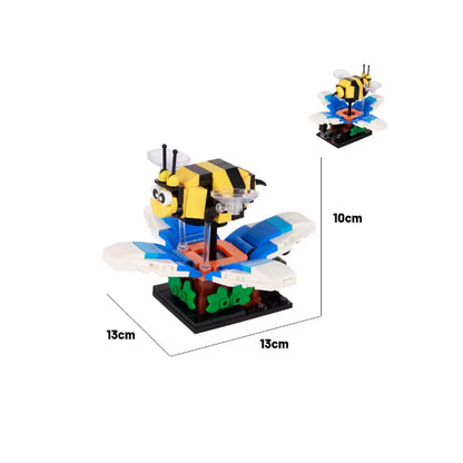 MOC City Creative Building Blocks Accessories Zoo Rhino Lion Kangaroo Wolf Fox Frog Bee Crow Peacock Mini Brick Toy Gifts X021