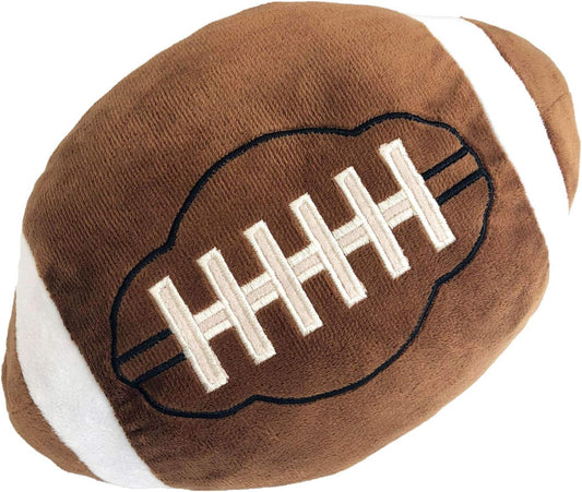Football Plush Pillow - Fluffy Durable Sports Ball Throw Pillow - Soft Interactive Decoration - 11 Inches