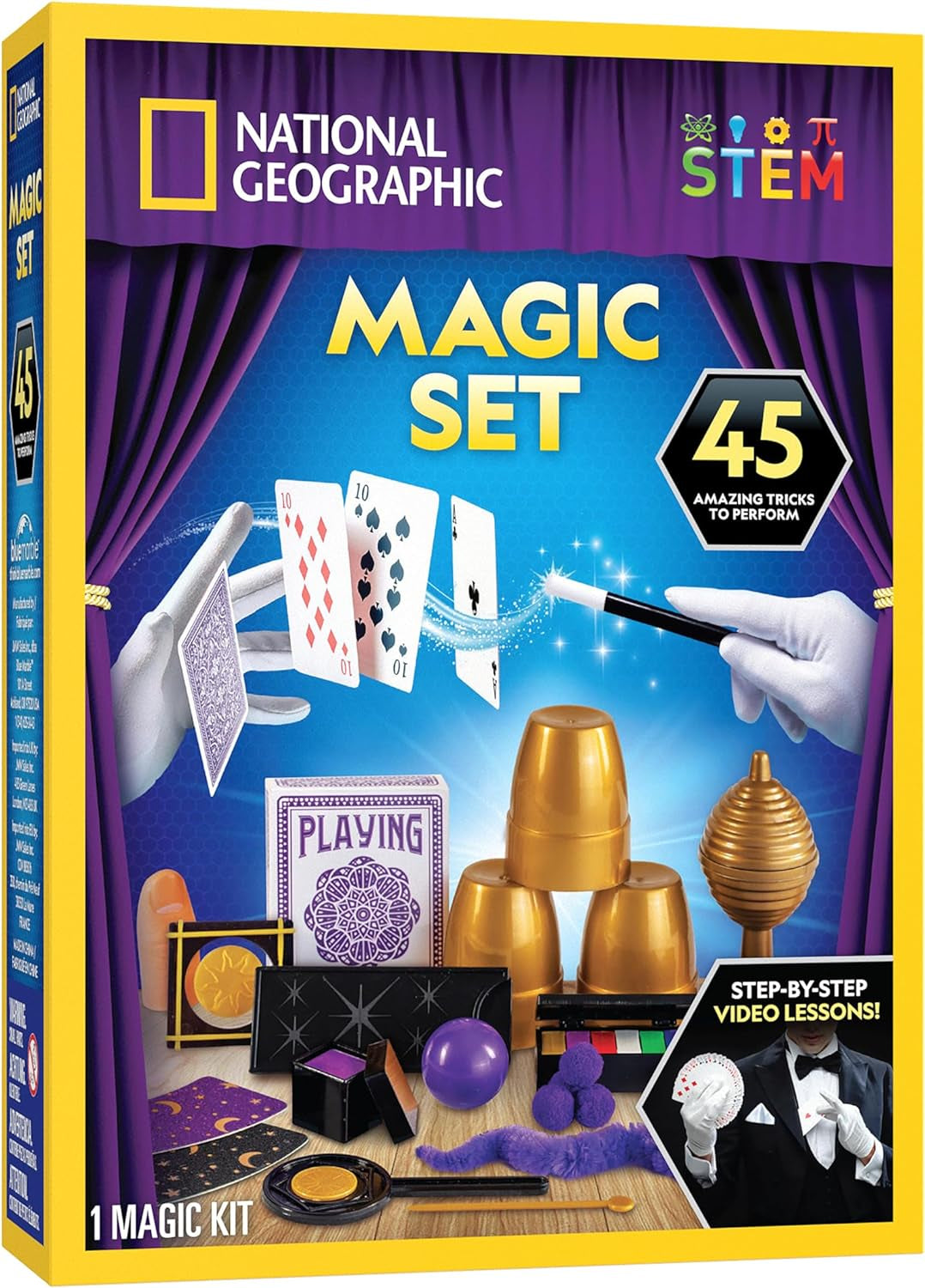 National Geographic Kids Magic Set 45 Tricks - Educational Toy for Boys and Girls