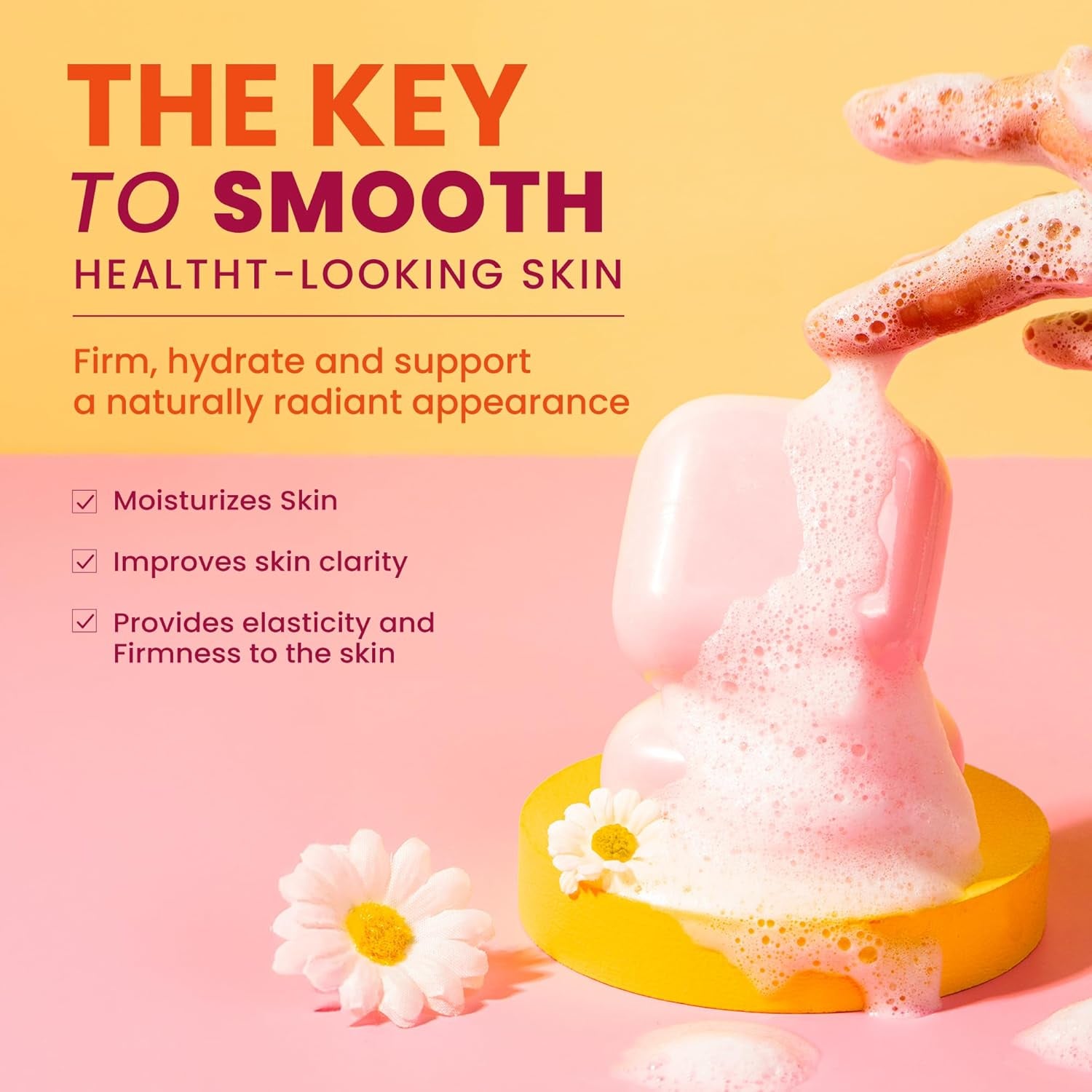 Kojic Acid & Collagen Soap, Cleansing Bar for Face and Body, Vegan Soap, 80G (2 Bars)
