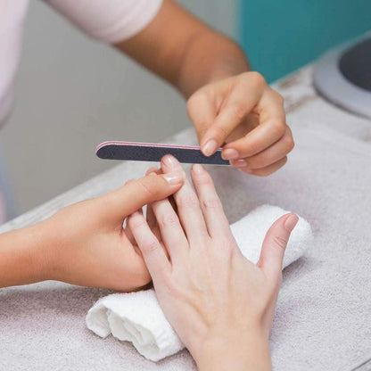 Nail Files Double Sided Professional Manicure Tools Kit 100/180 Grit Washable (12PCS)