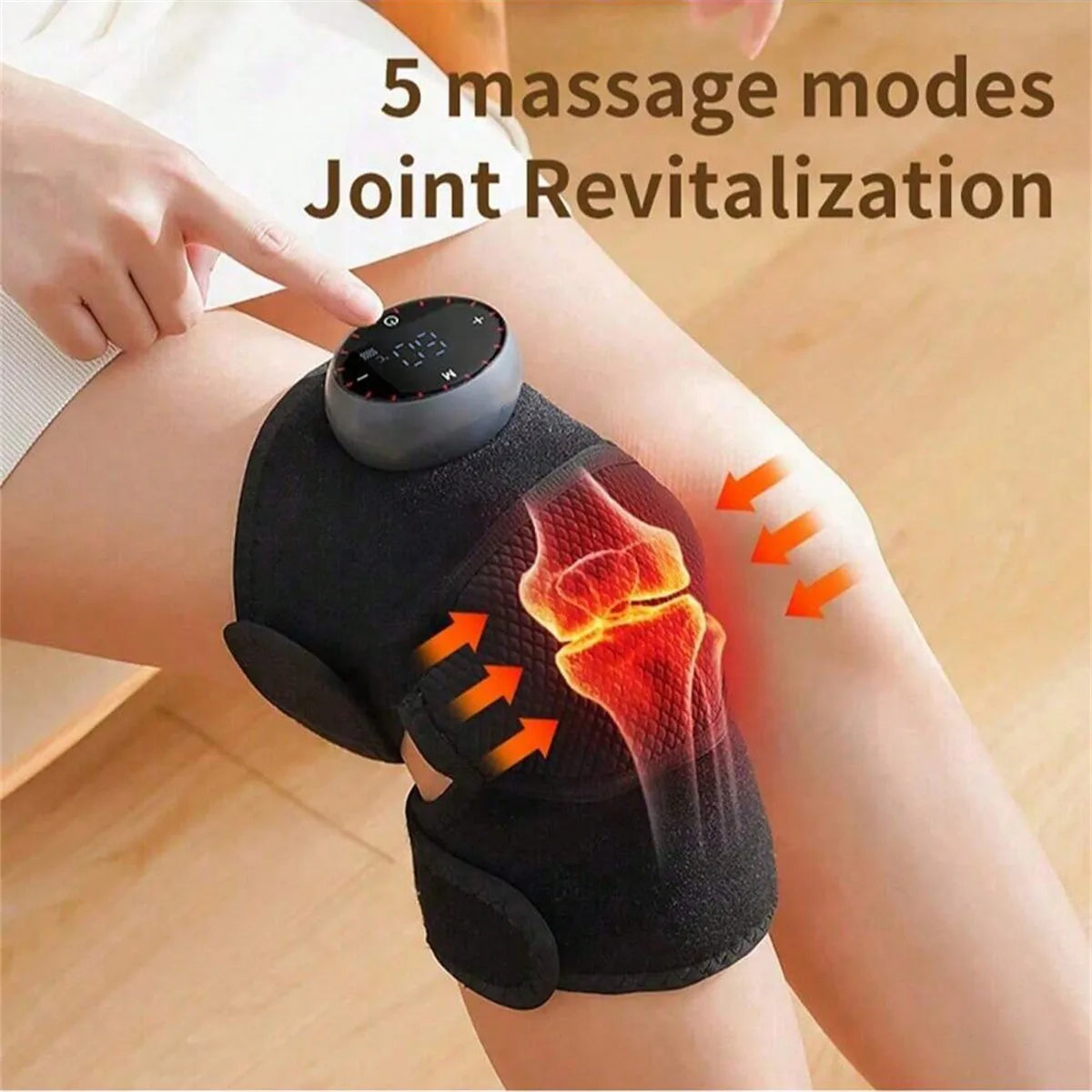 Rechargeable Adjustable 3D Knee Pad, Heat Therapy for Pain Relief, Arthritis & Joint Recovery
