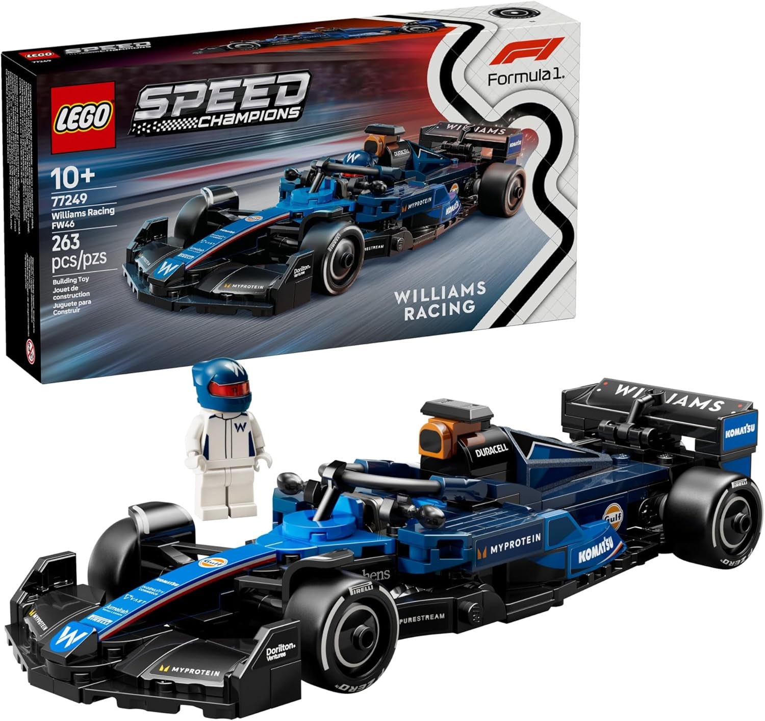 Speed Champions Williams Racing FW46 F1 Race Car Building Set Ages 10+