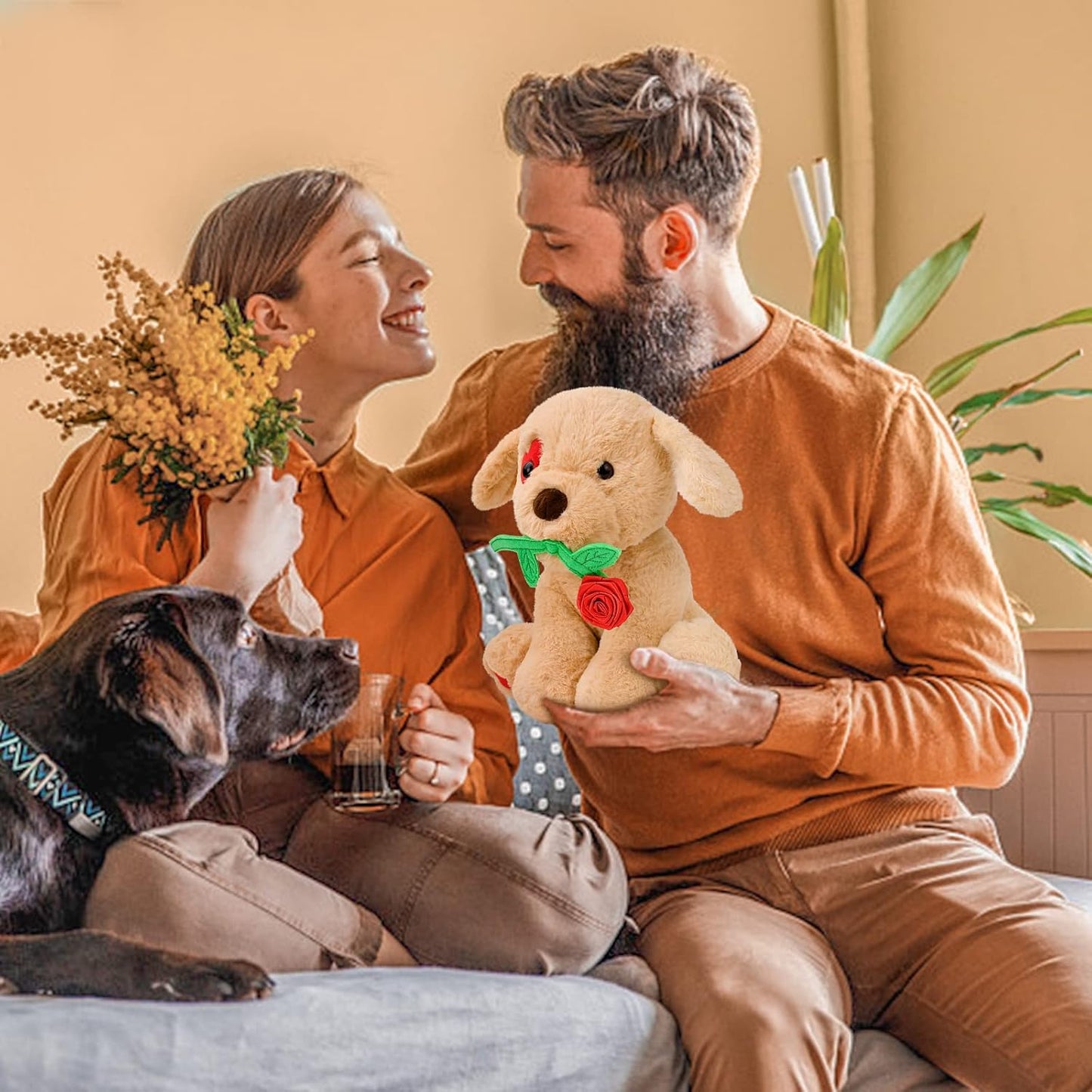Valentines Day Gift for Her Girlfriend Women Plush Toy Light Brown Christmas Birthday Gifts for Wife Her 9.25 Inches Cadeau St Valentin Femme