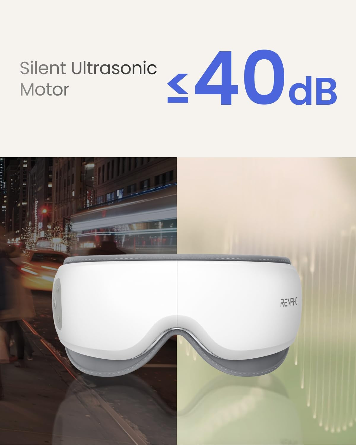 Ultra-Quiet Eye Massager with Heat, Valentine'S Day Birthday New Year Gifts, Lightweight Heated Eye Mask for Migraines, Face Massager for Dry Eyes Relax Reduce Strain Improve Sleep Eyeris Zen