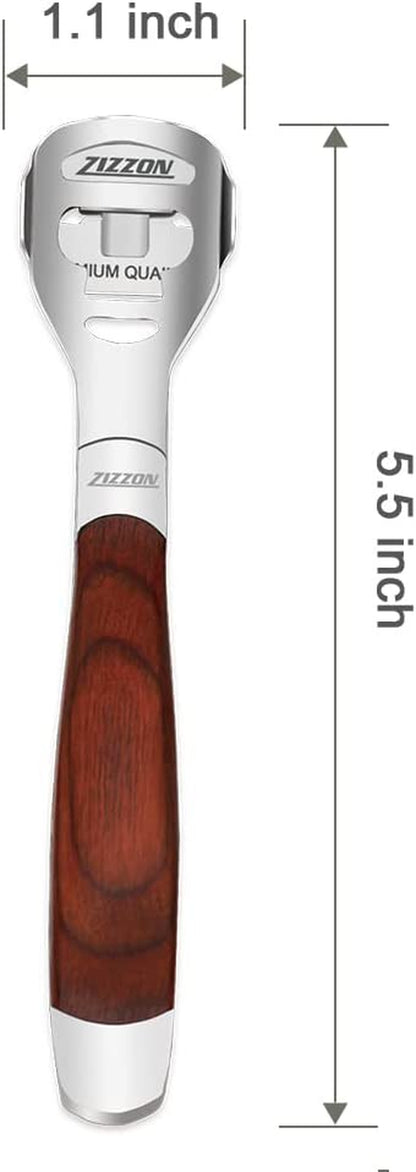 Professional Pedicure Callus Shaver with Wooden Handle and 10 Replacement Blades