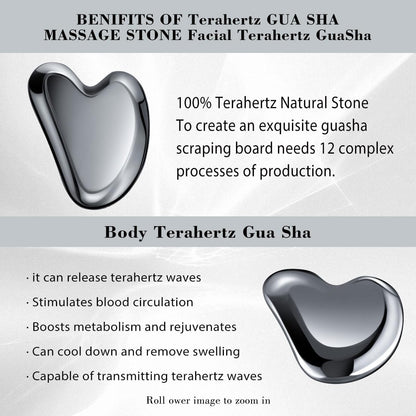 Gua Sha Facial Tool - Natural Terahertz Gua sha Board for Spa Acupuncture