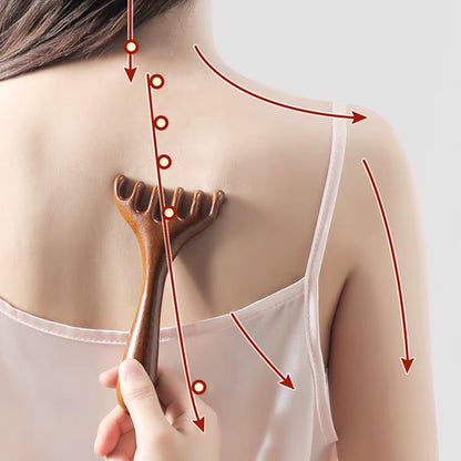 Wooden Meridian Massage Comb – Gua Sha Tool