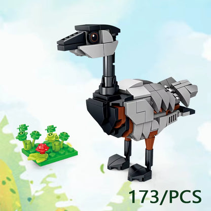 MOC City Creative Building Blocks Accessories Zoo Rhino Lion Kangaroo Wolf Fox Frog Bee Crow Peacock Mini Brick Toy Gifts X021