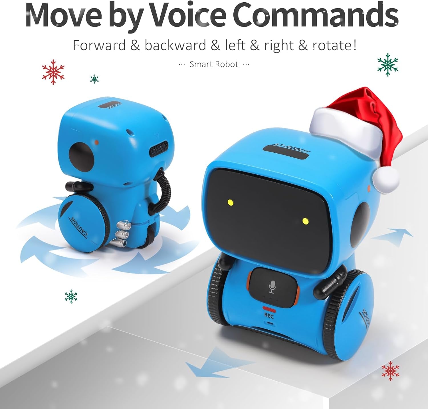 Robot Toy, Interactive Smart Robot Toys, Robots for Kids with Voice Control, Touch Sensor, Singing, Dancing, Recording and Repeat, Birthday Gifts for Girls Ages 3+ Years (Blue)