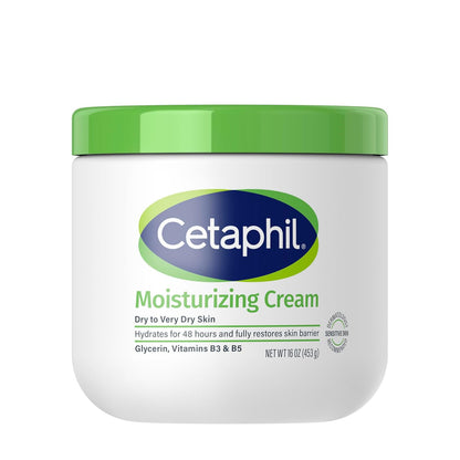 Face & Body Moisturizer, Hydrating Moisturizing Cream for Dry to Very Dry, Sensitive Skin, NEW 16 Oz 2 Pack, Fragrance Free, Non-Comedogenic, Non-Greasy