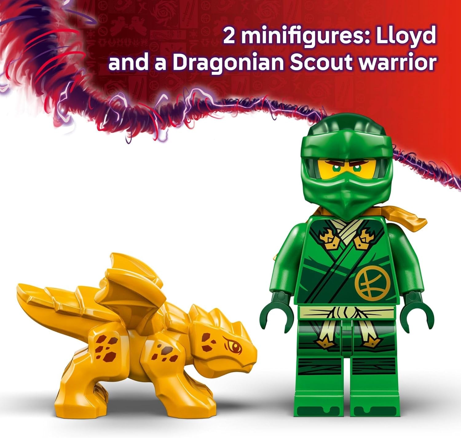 NINJAGO 71829 Lloyd Green Forest Dragon Building Set with 2 Minifigs