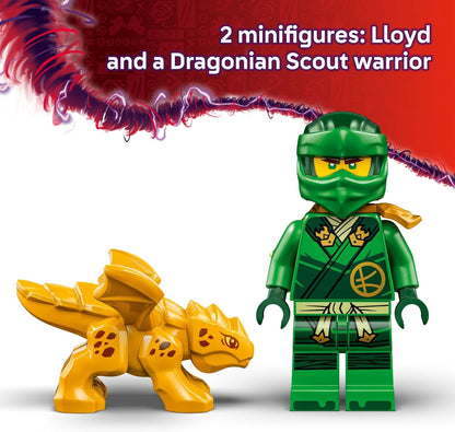 NINJAGO 71829 Lloyd Green Forest Dragon Building Set with 2 Minifigs