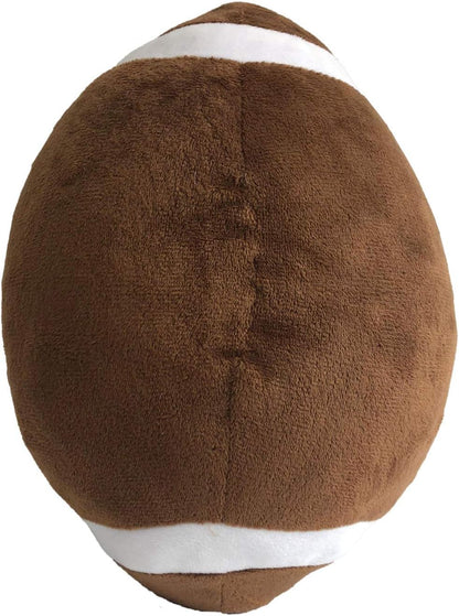 Football Plush Pillow - Fluffy Durable Sports Ball Throw Pillow - Soft Interactive Decoration - 11 Inches