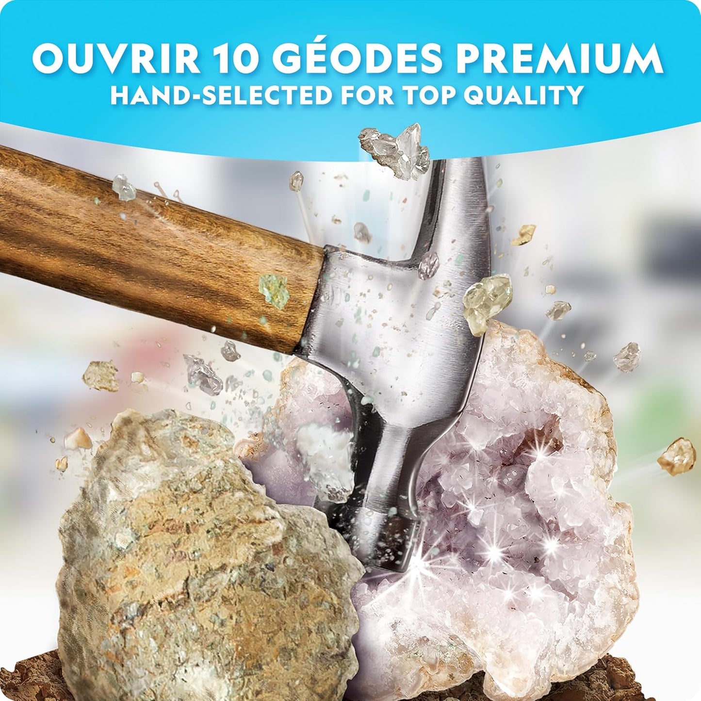 National Geographic Break Open 15 Premium Geodes Kit Goggles STEM