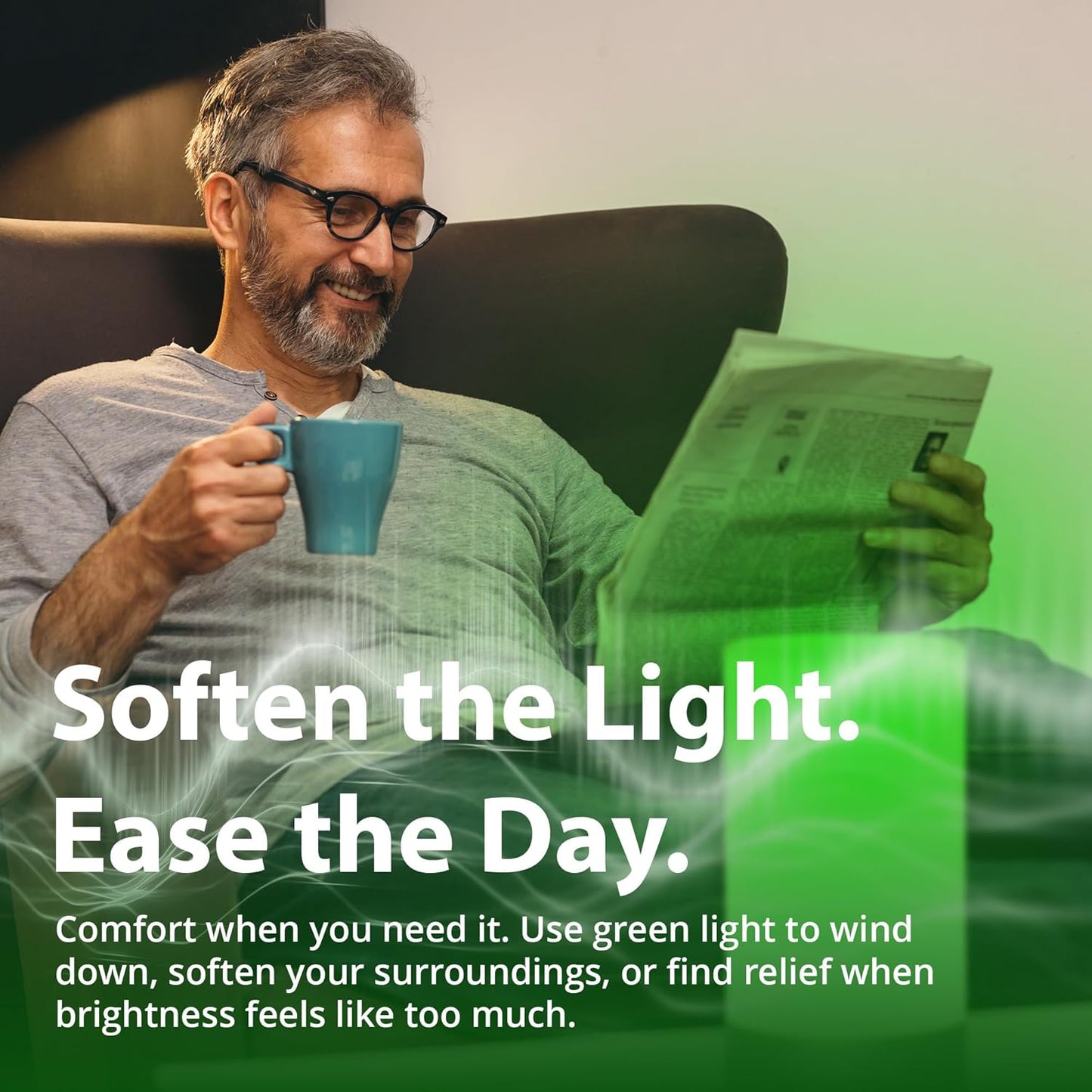 Soothe - 520Nm Narrow-Band Green Light Lamp by Gamma - Migraine Headache Relief - Pain Relief