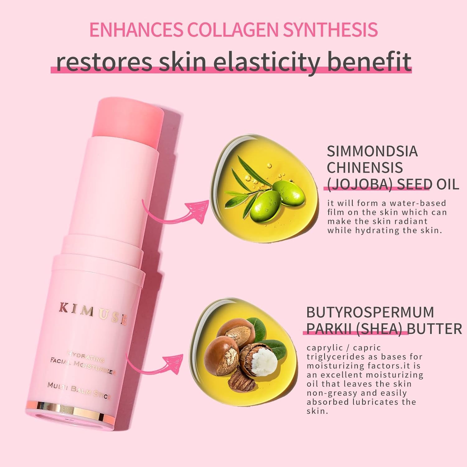 Hydrating Multi Balm Stick, All-In-One Hydrating Lip Balm Eye Cream Neck Cream Make up Base, Reduce Wrinkle & Moisturizing Moisturizer for Face Skin Care