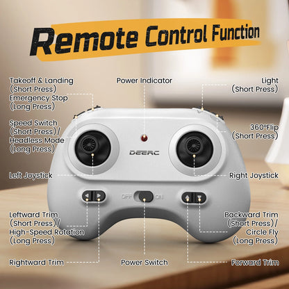 UFO RC Drone for Kids Quadcopter with LED Lights 360° Flip Remote Control White