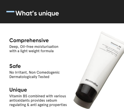 Oily Skin Moisturizer Gel for Face | 10% Vitamin B5 | Oil Free Lightweight | 1.7 Oz / 50 Gm