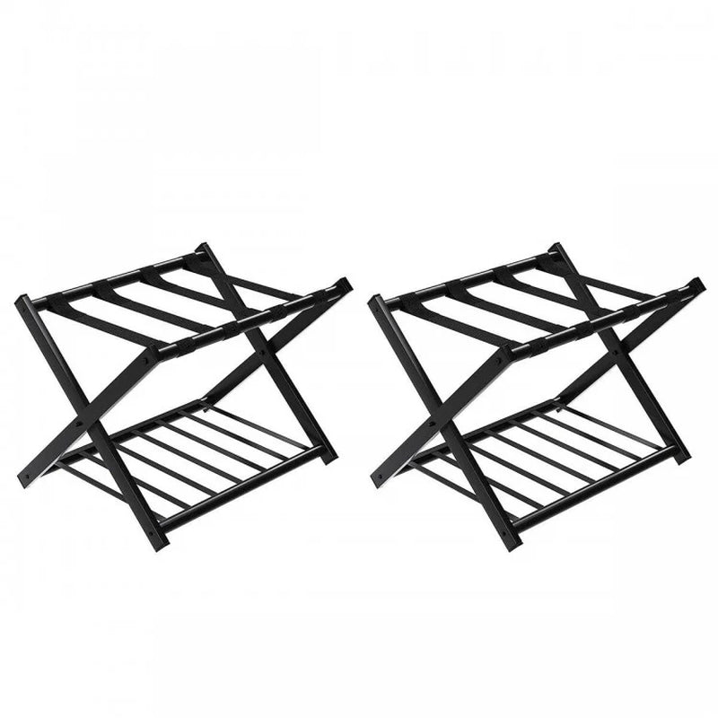 Set of 2 Metal Folding Luggage Racks for Suitcases