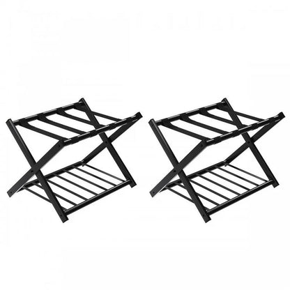 Set of 2 Metal Folding Luggage Racks for Suitcases