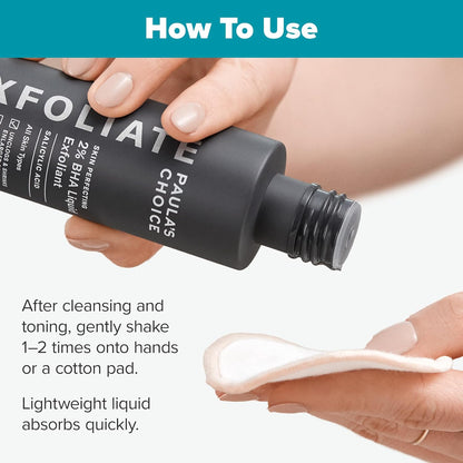 SKIN PERFECTING 2% BHA Liquid Exfoliant with Salicylic Acid, Facial Polish for Enlarged Pores, Wrinkles & Fine Lines, Suitable for Blackhead-Prone Skin, Fragrance-Free