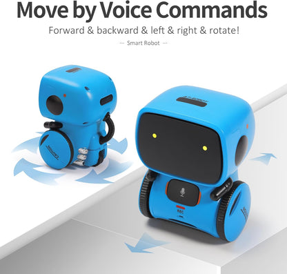 Robot Toy, Interactive Smart Robot Toys, Robots for Kids with Voice Control, Touch Sensor, Singing, Dancing, Recording and Repeat, Birthday Gifts for Girls Ages 3+ Years (Blue)
