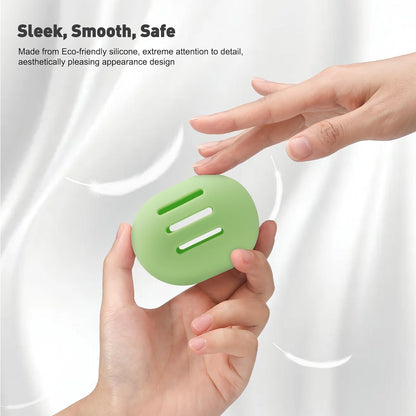 Breathable Silicone Makeup Sponge Case - Travel Beauty Blender Holder for Foundation Puff (Grass Green)