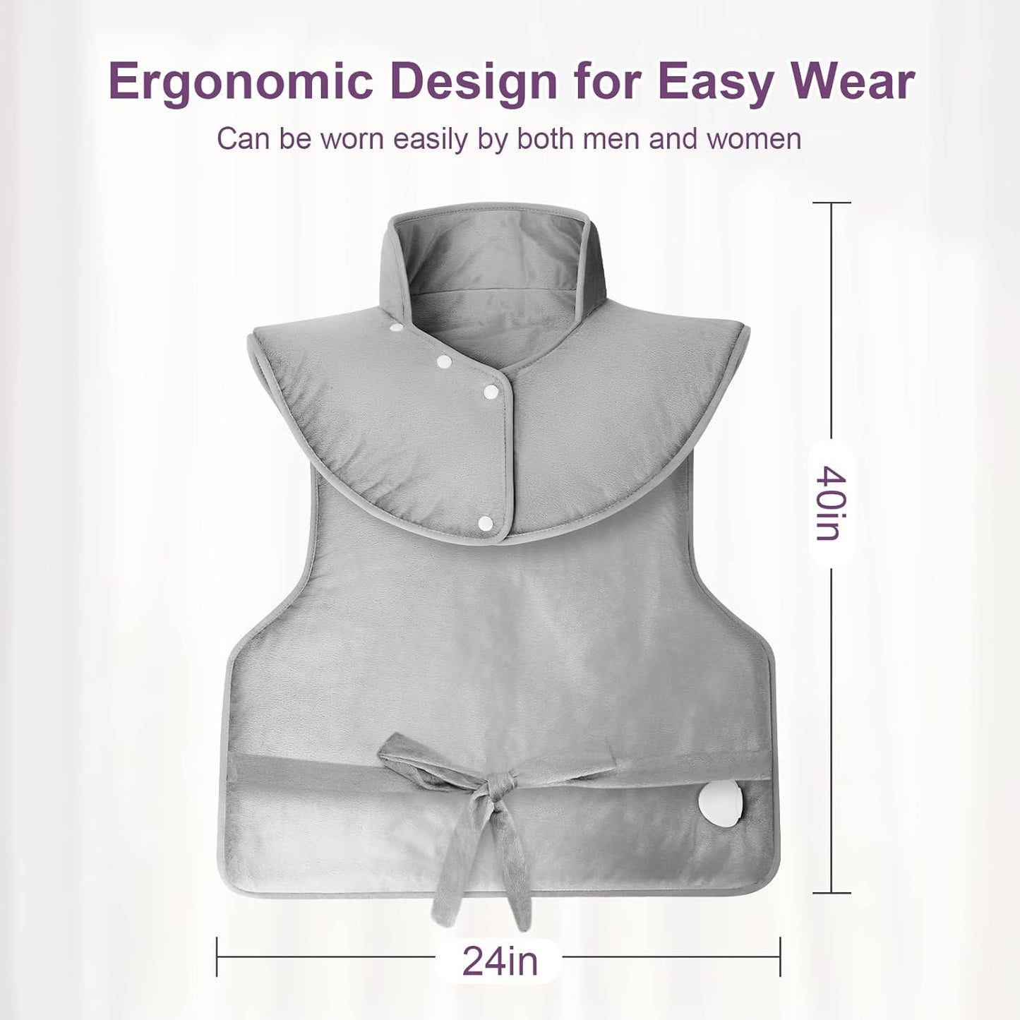 Electric Heating Pad with 6 Heat Settings - Extra Large Heating Pad for Back, XXL Heat Pad for Neck and Shoulder - Auto Shut-Off, Heated Pad 