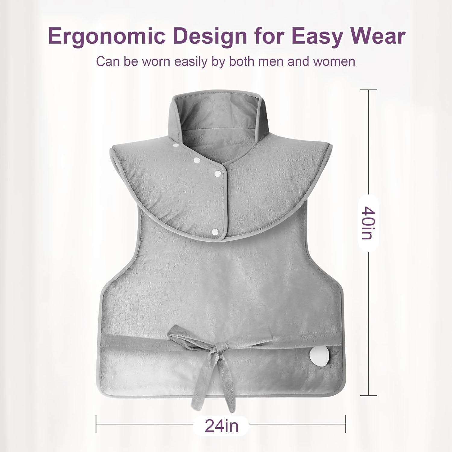 Electric Heating Pad with 6 Heat Settings - Extra Large Heating Pad for Back, XXL Heat Pad for Neck and Shoulder - Auto Shut-Off, Heated Pad 