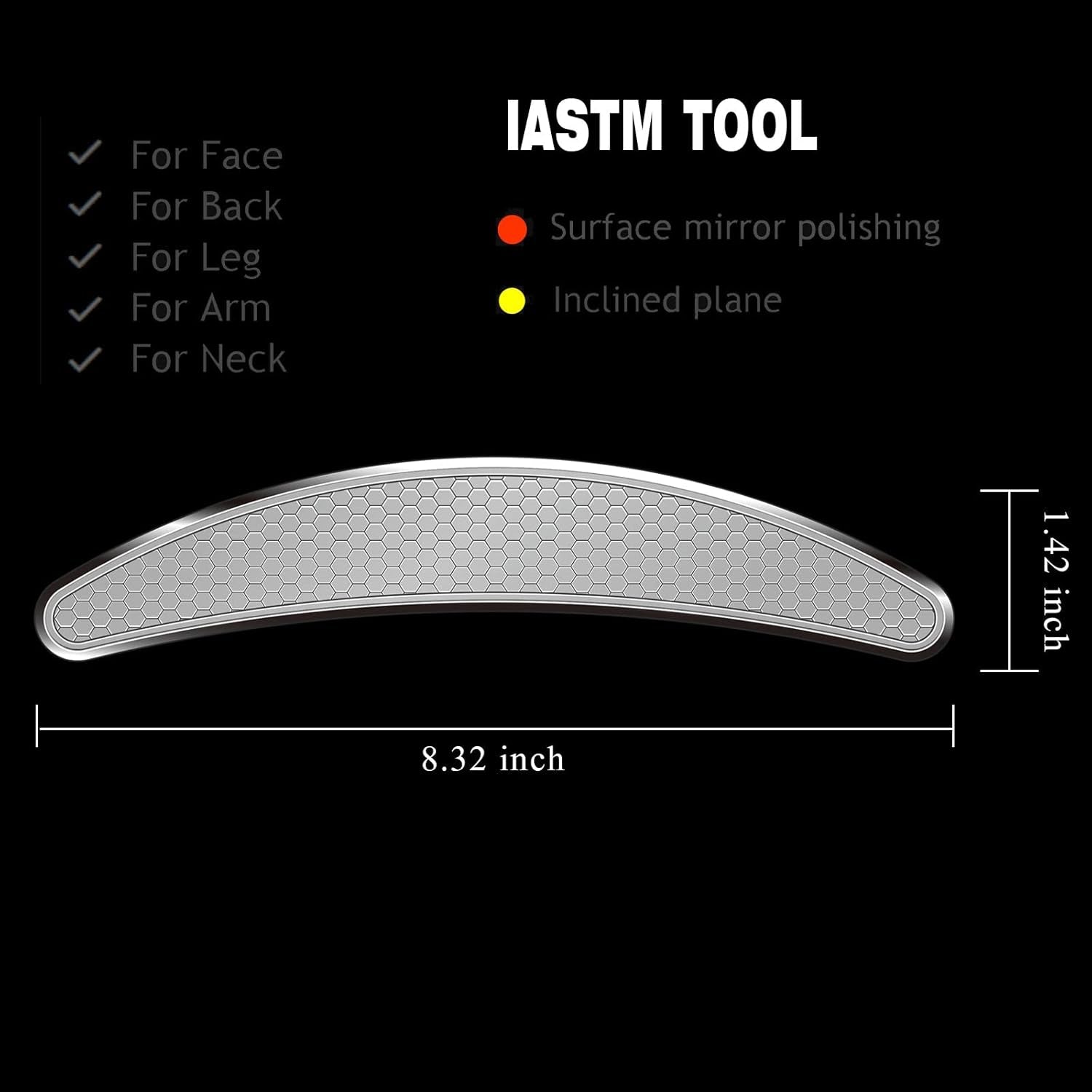 3 in 1 Stainless Steel Muscle Scraper Tools Set,Scraping Massage Tools for Physical Therapy,Derma Edge Massage Tool & Guasha Massage Scraper Tool,Iastm Tools,Guasha Tool for Body