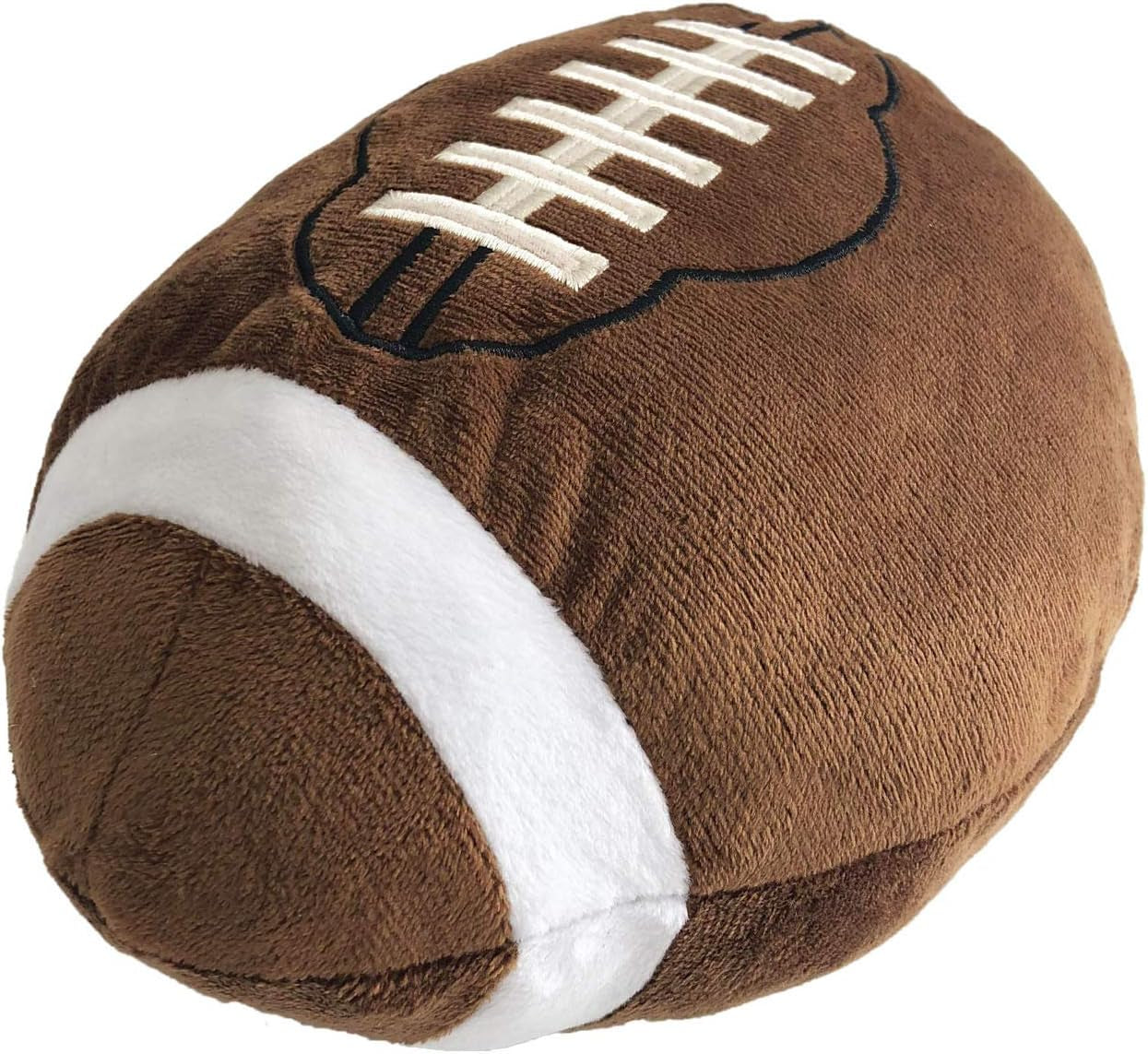 Football Plush Pillow - Fluffy Durable Sports Ball Throw Pillow - Soft Interactive Decoration - 11 Inches