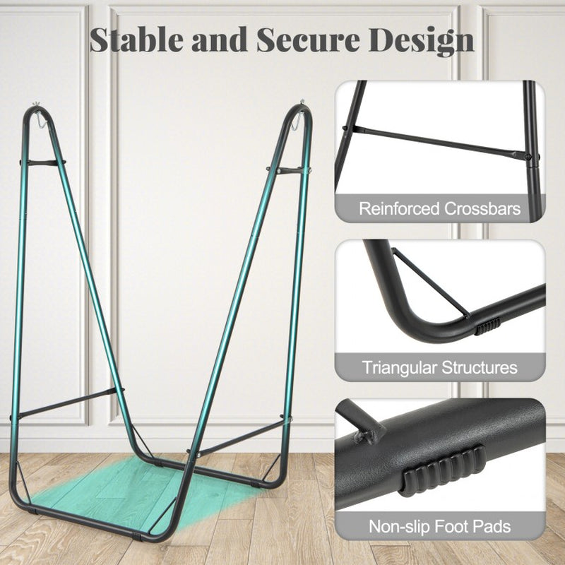 Heavy-Duty Metal Frame Hammock Chair with Side Pocket
