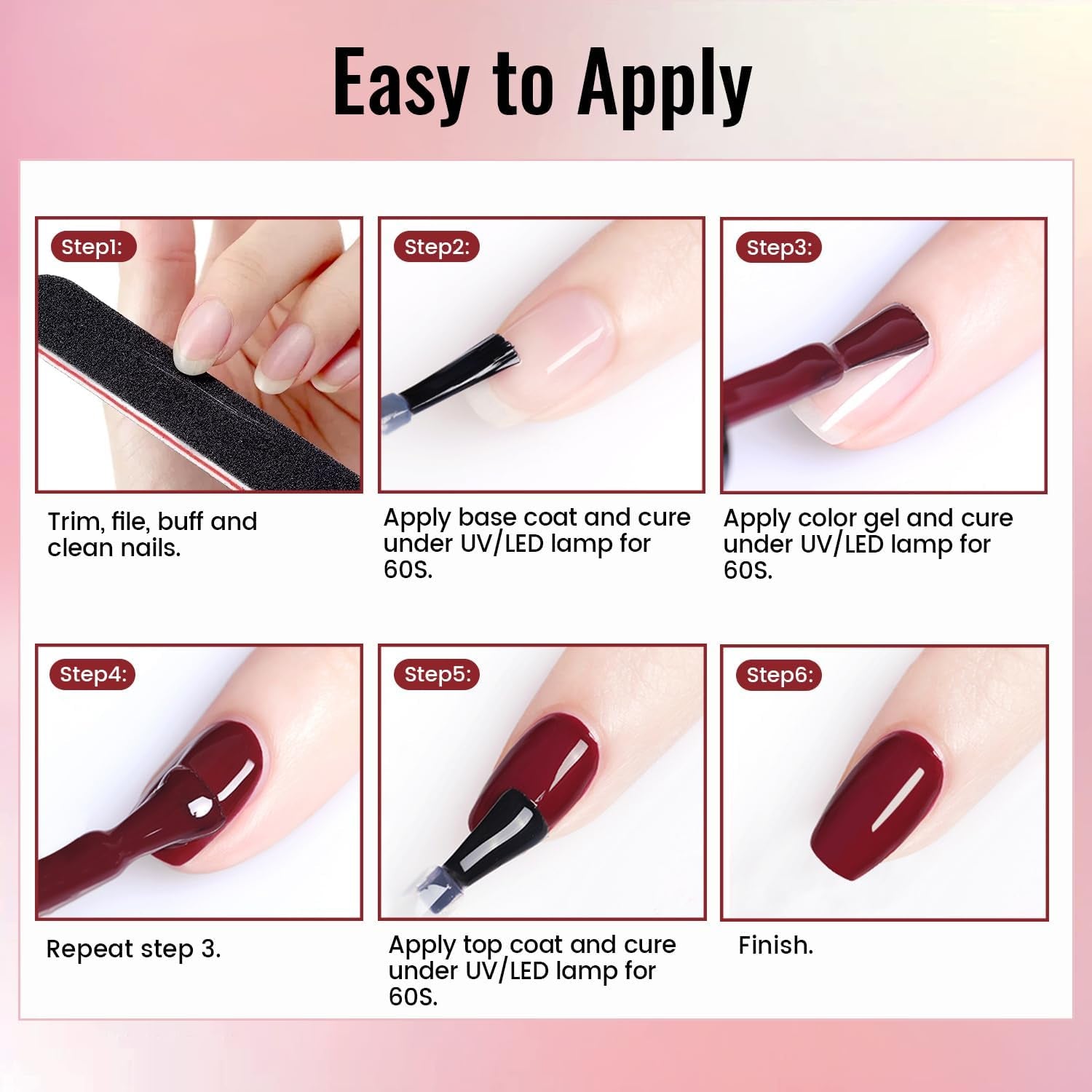 Gel Nail Polish Kit with UV Light Lamp Include 32 Colors Gel Polish Nail Kit - Soak off Base Coat Top Coat 