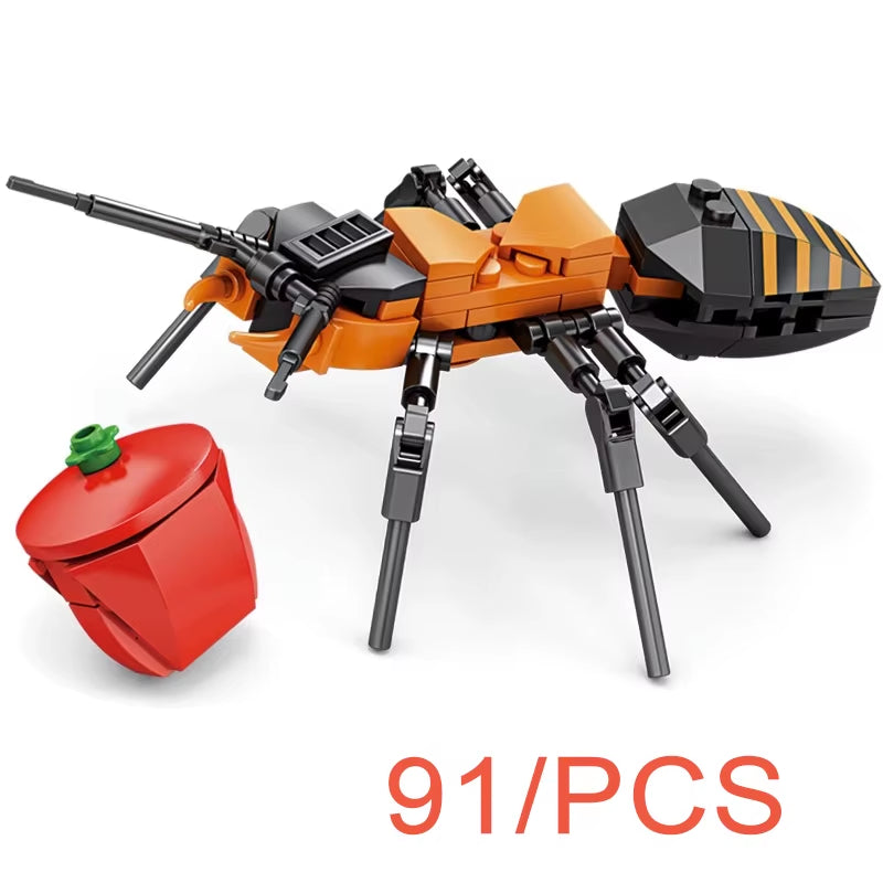 MOC City Creative Building Blocks Accessories Zoo Rhino Lion Kangaroo Wolf Fox Frog Bee Crow Peacock Mini Brick Toy Gifts X021