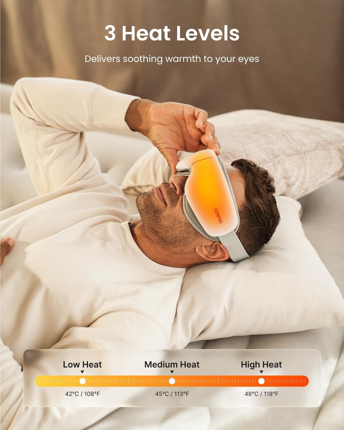Ultra-Quiet Eye Massager with Heat, Valentine'S Day Birthday New Year Gifts, Lightweight Heated Eye Mask for Migraines, Face Massager for Dry Eyes Relax Reduce Strain Improve Sleep Eyeris Zen