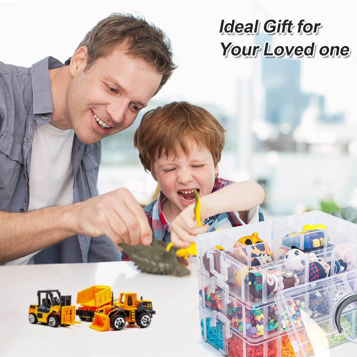 7 Layers Stackable Storage Container, 70 Adjustable Compartments (Purple) Stackable Storage Container, Perfect for Art Crafts, Jewelry, Supplies, Mini Case & Letter Sticker Included