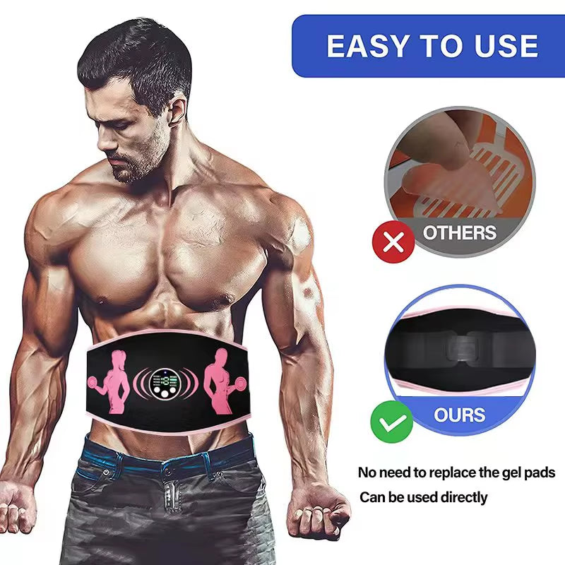 Smart EMS slimming belt tones abs, burns fat & enhances muscle strength for fast fitness results.