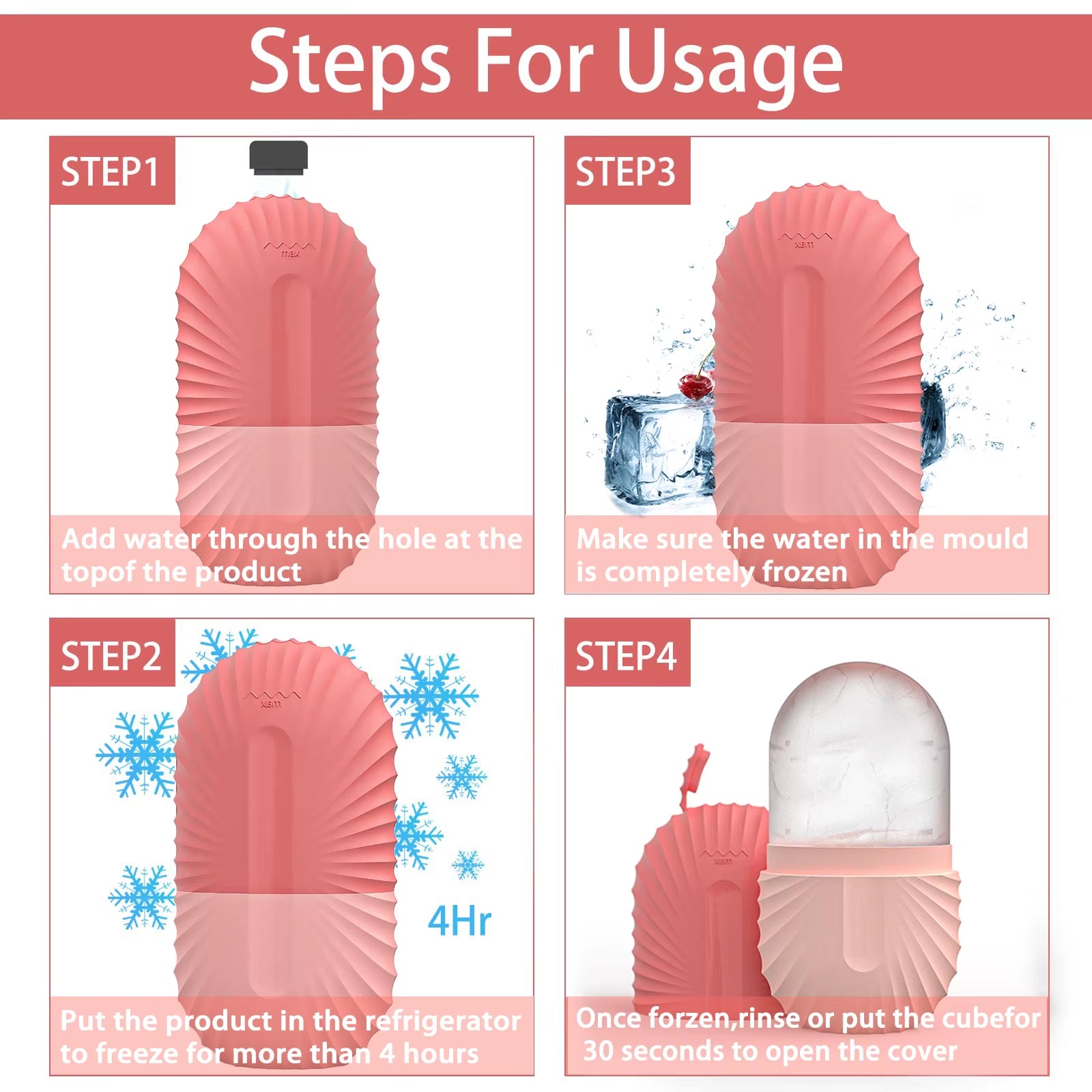 1Pc Silicone Face Ice Cube Mold for Beauty and Skin Care Silicon Face Ice Roller