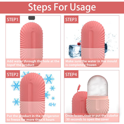 1Pc Silicone Face Ice Cube Mold for Beauty and Skin Care Silicon Face Ice Roller