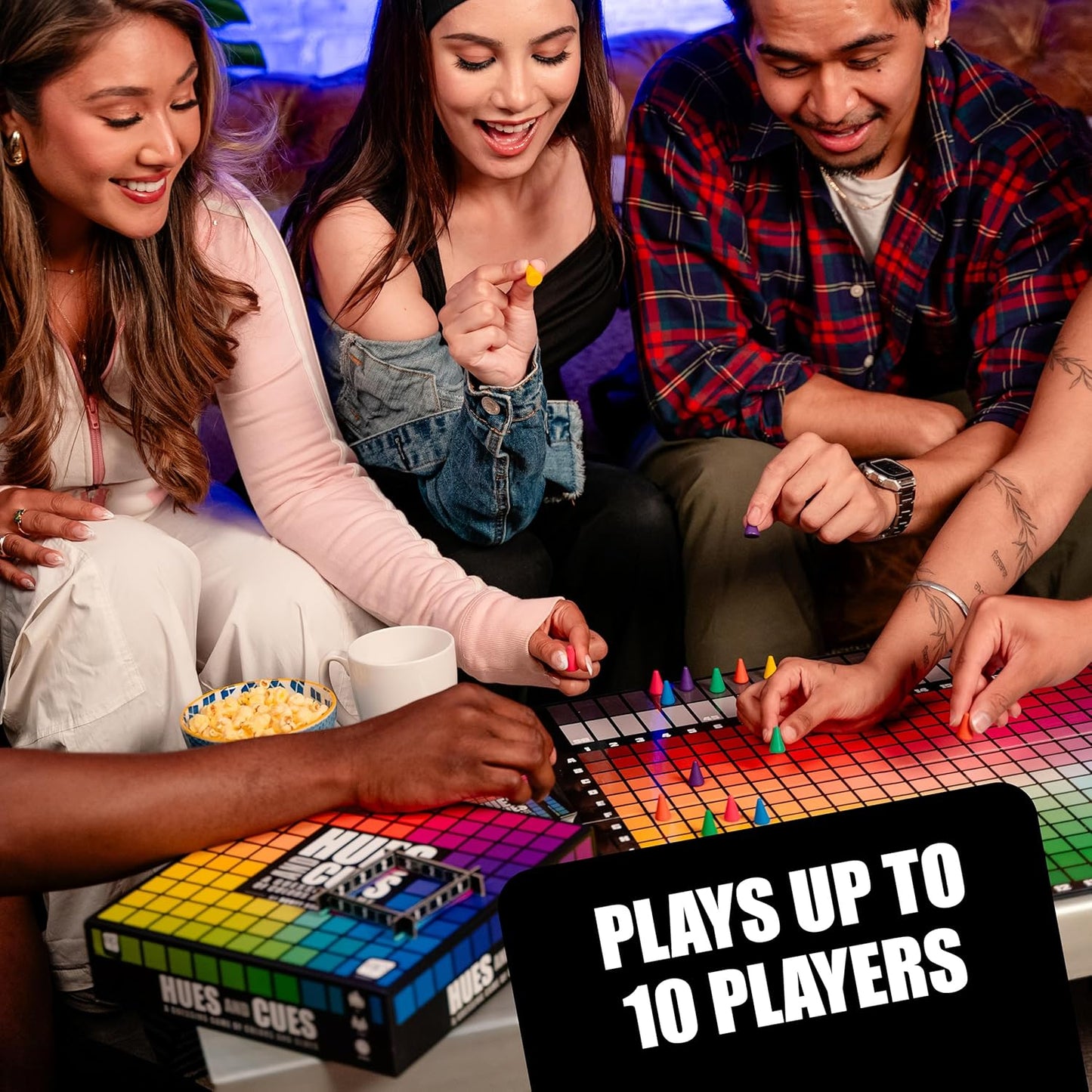 HUES and CUES Color Guessing Board Game Family Party Challenging Game  