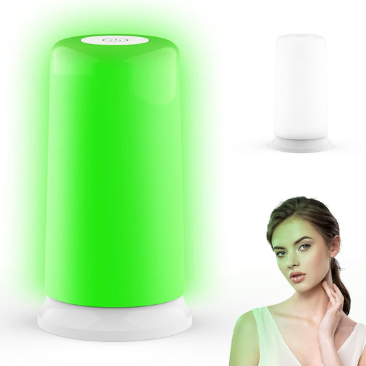 Green Light Therapy Lamp for Migraines,10000 Lux Mood&Energy Enhancing Light Therapy Lamp for Headaches,Insomnia,Anxiety Relief,Relaxation,Adjustable Warm White&Green Brightness